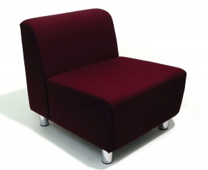 Zephyr Single Chair. No Arms. Chrome Feet. Any Fabric Colour